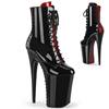 Pleaser - INFINITY1020FH Bottes de plateforme, Pole dance chaussures - Noir/Rouge Product image